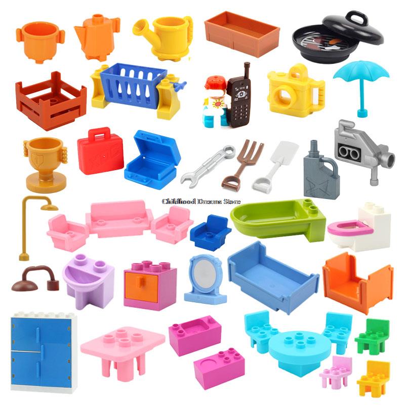 Lego Set City - Большие строительные блоки, модель мебели, аксессуары,