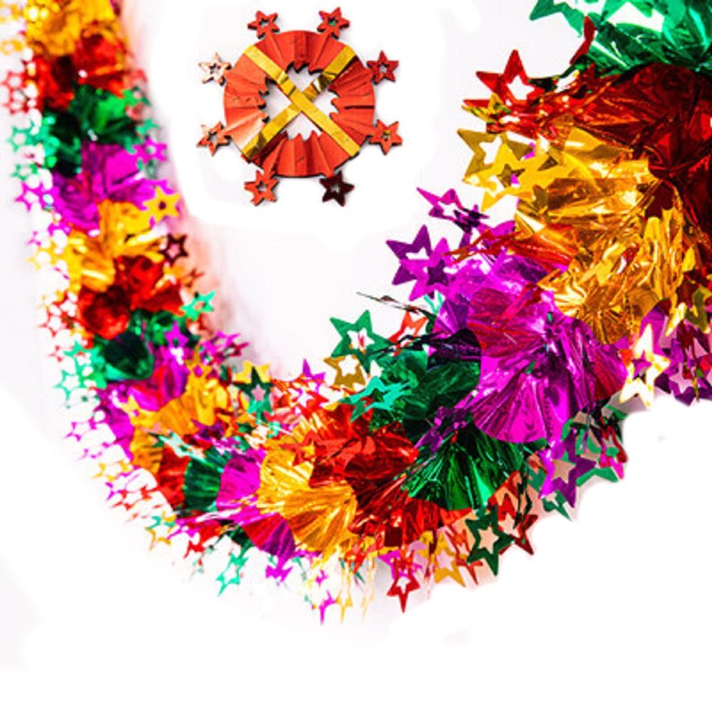 Tinsel Garland Decoration - 3D-гирлянды из фольги для Рождества, гибкие,