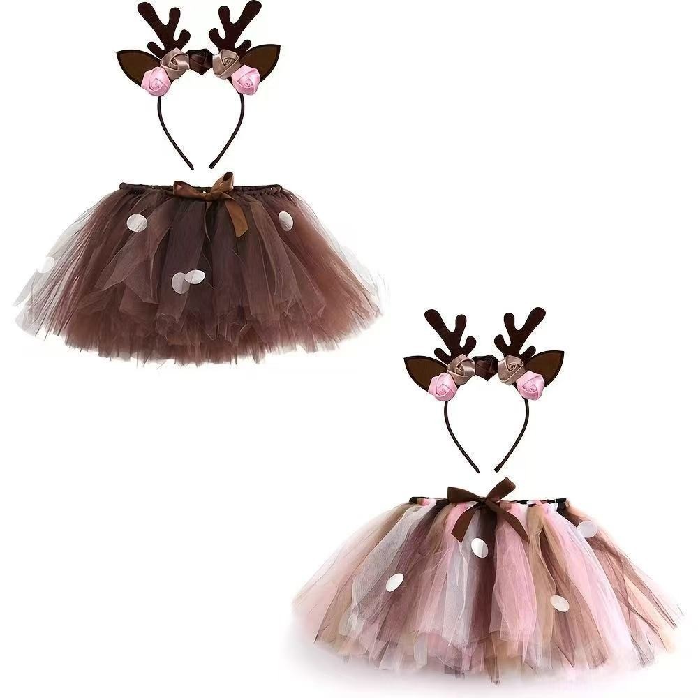 Reindeer Antlers Headband - Пышная юбка-пачка с оленьими рожками для