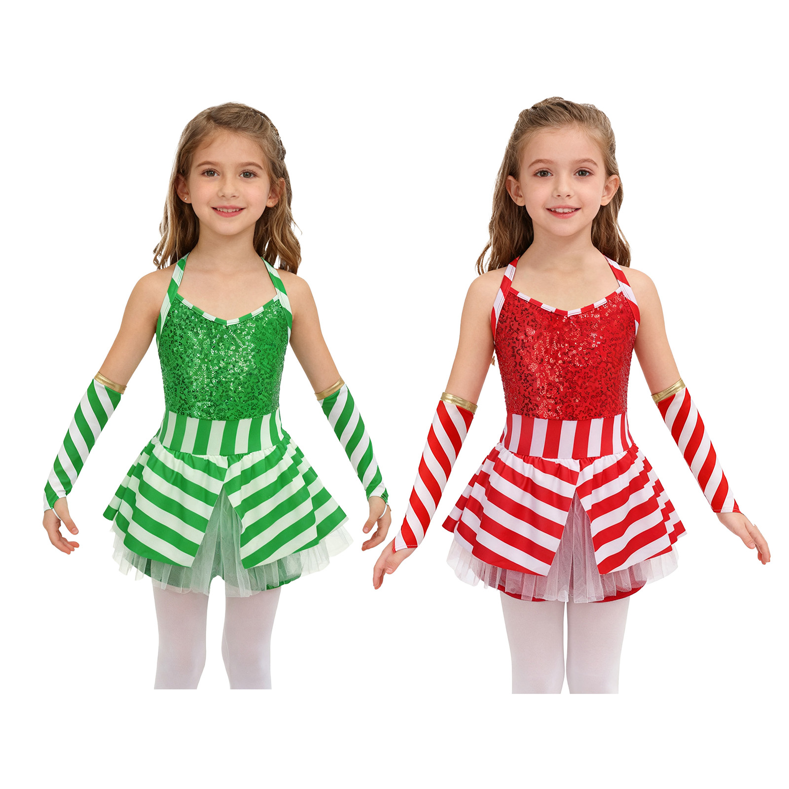 Elf Costume Christmas - Рождественский костюм Санта-Эльфа для девочек, балетное