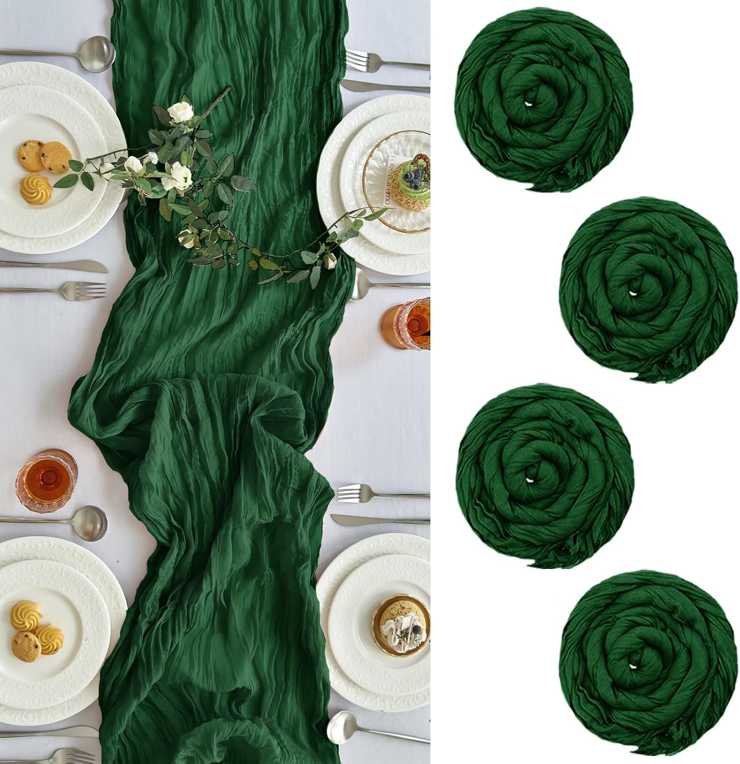 Christmas Table Runner - Набор из 4-х скатертей-дорожек из марли,