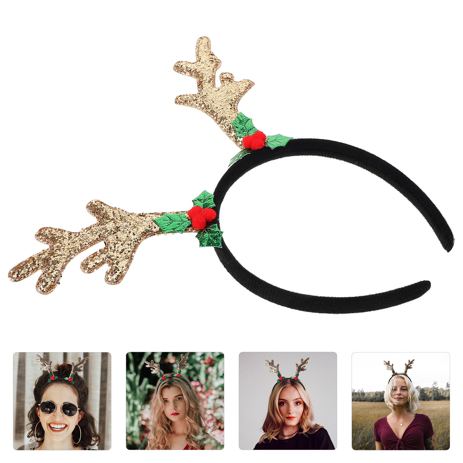 Ободок с рогами оленя для женщ – обзор и цена Reindeer Antlers Headband