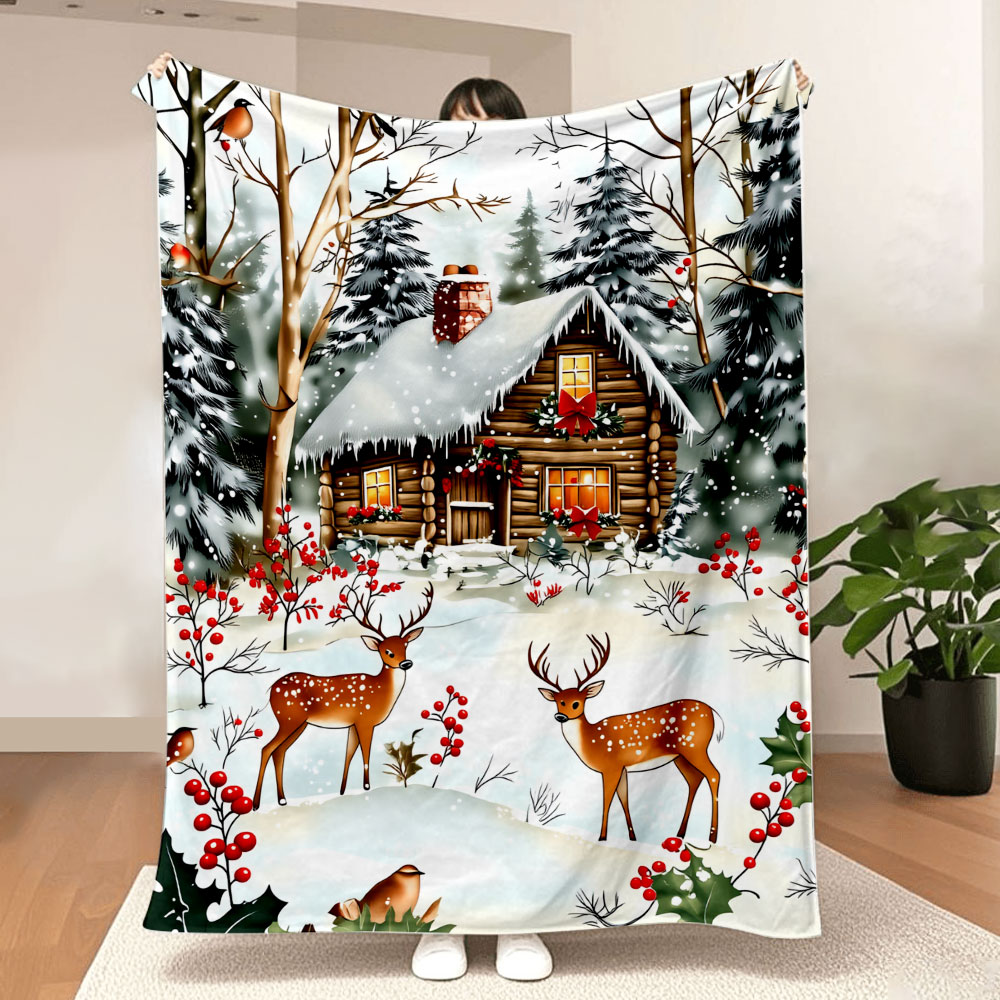 Рождественское одеяло Winter C – обзор и цена Christmas Throw Blanket