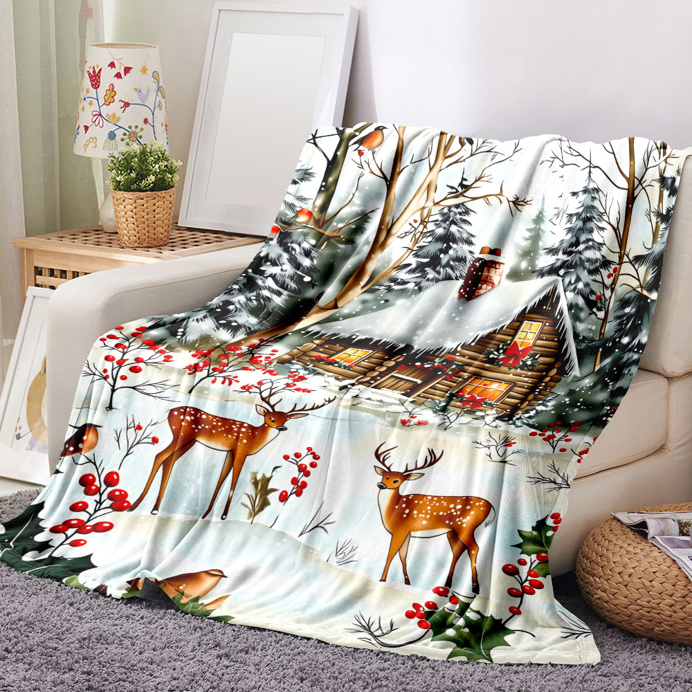 Рождественское одеяло Winter C – обзор и цена Christmas Throw Blanket