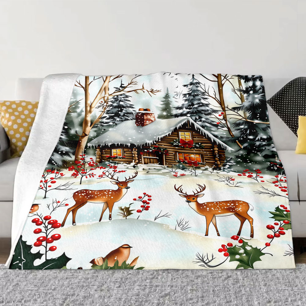 Рождественское одеяло Winter C – обзор и цена Christmas Throw Blanket