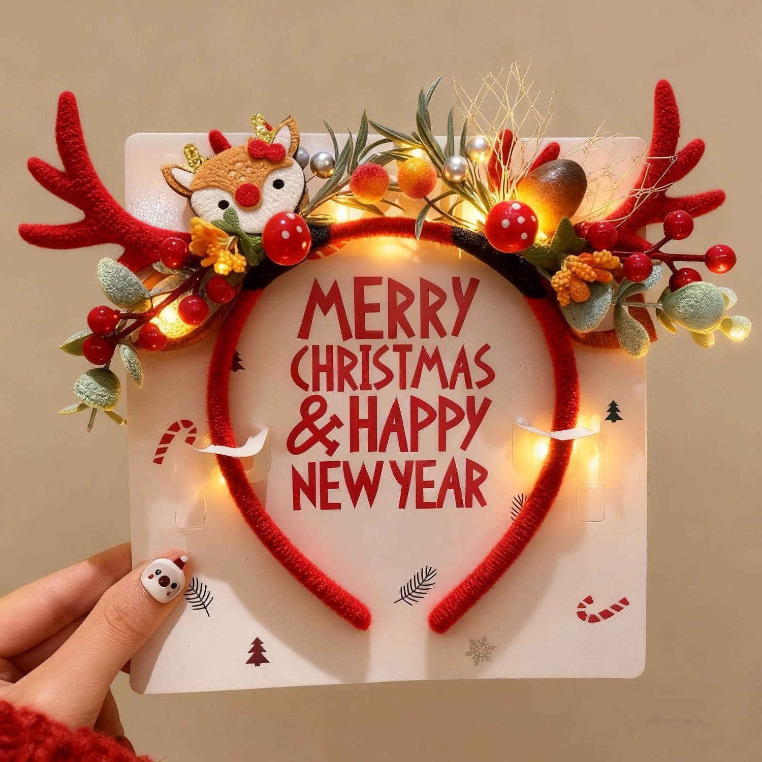 Рождественский ободок с оленьи – обзор и цена Reindeer Antlers Headband