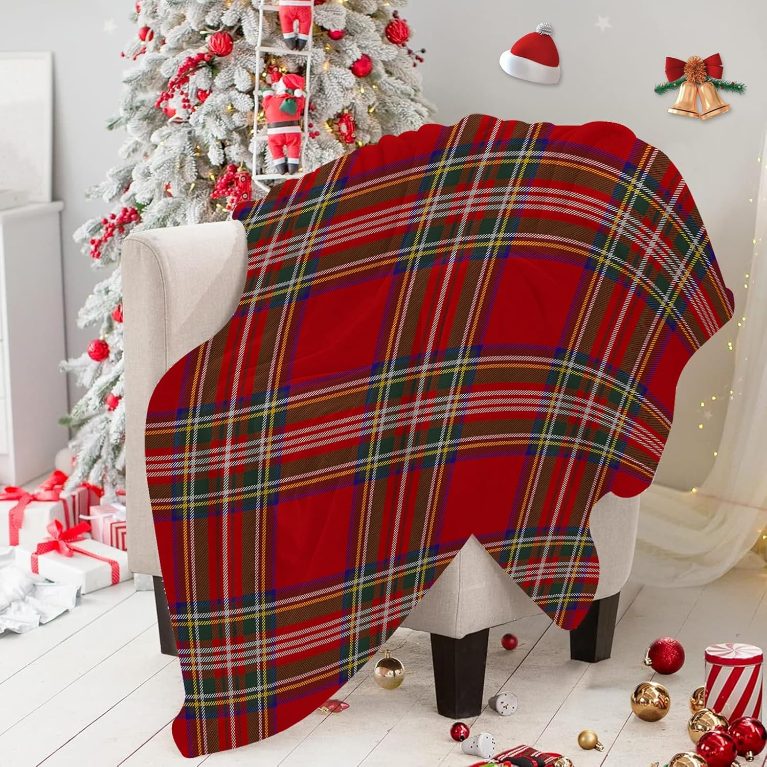 Рождественские клетчатые одеял – обзор и цена Christmas Throw Blanket