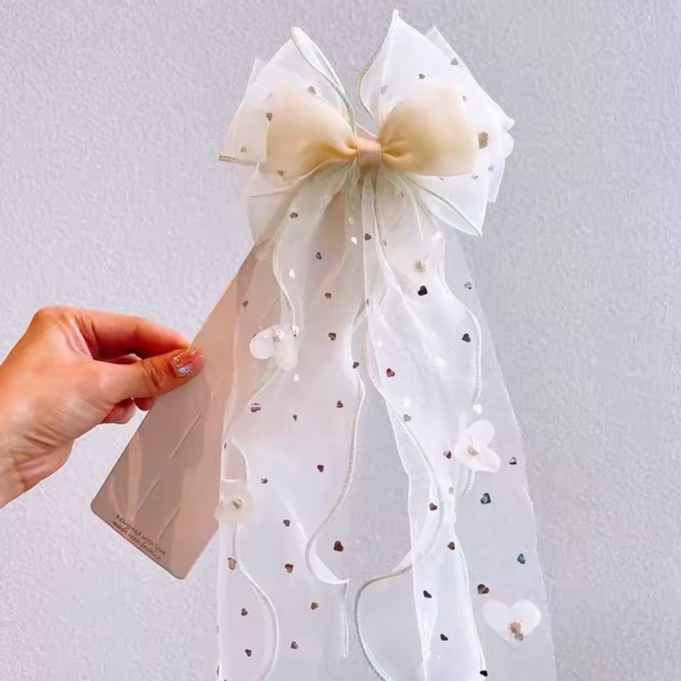 Корейская заколка для волос с  – обзор и цена Ribbon Bow Gift