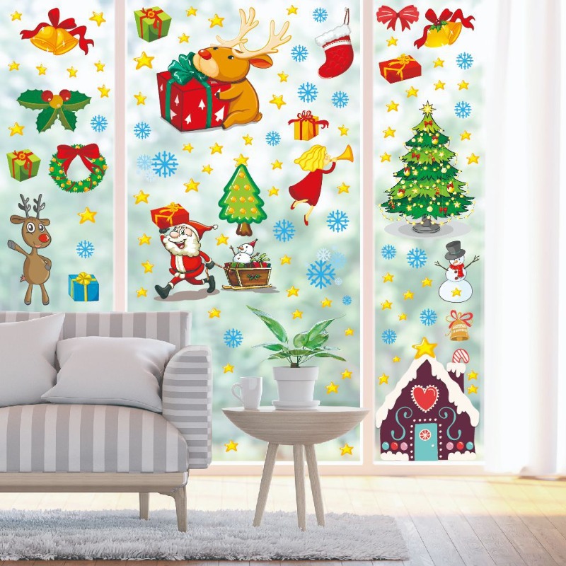 4 шт., ПВХ, Рождественские сне – обзор и цена Snowflake Window Decal