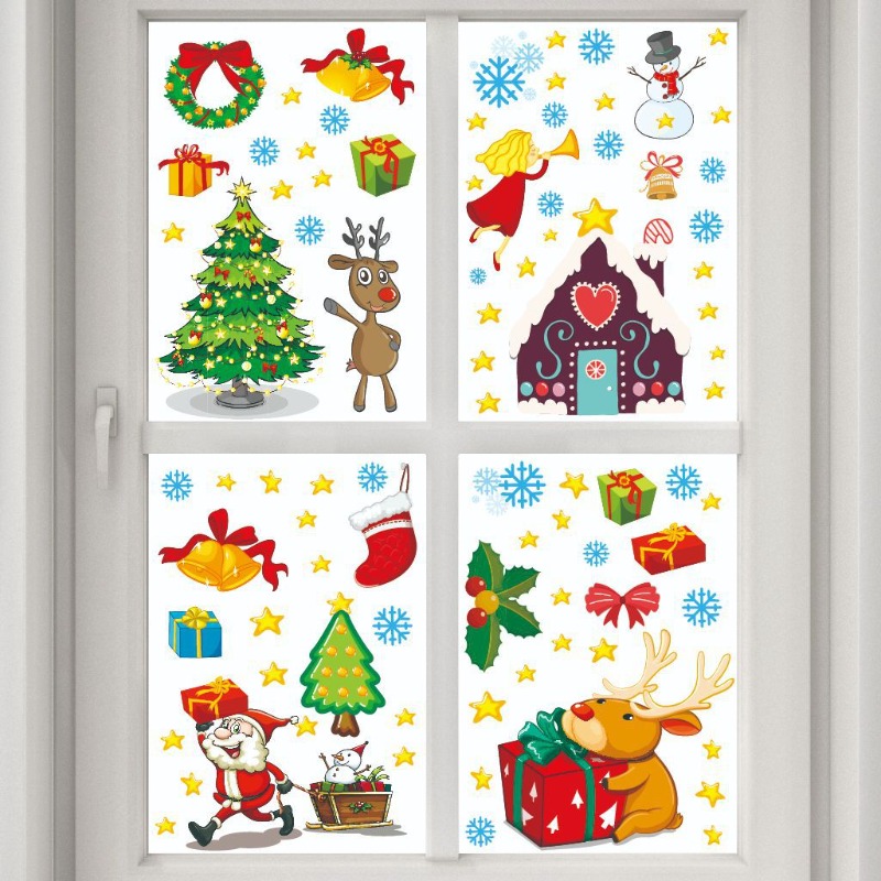 4 шт., ПВХ, Рождественские сне – обзор и цена Snowflake Window Decal