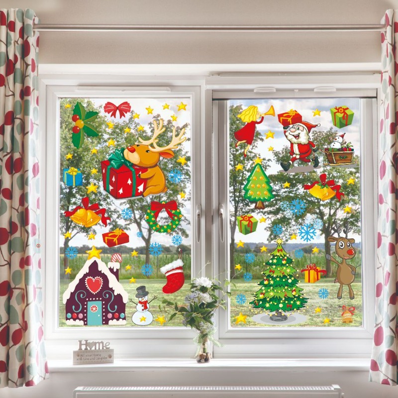 4 шт., ПВХ, Рождественские сне – обзор и цена Snowflake Window Decal