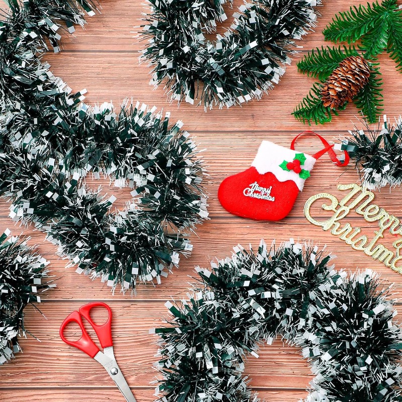 Рождественская ленточная гирля – обзор и цена Tinsel Garland Decoration